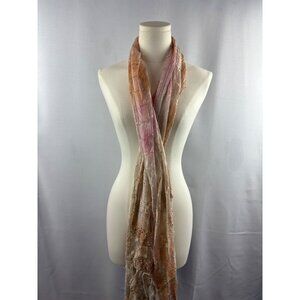 Women’s Pink, Cream, & Peach, Knit & Mesh Scarf